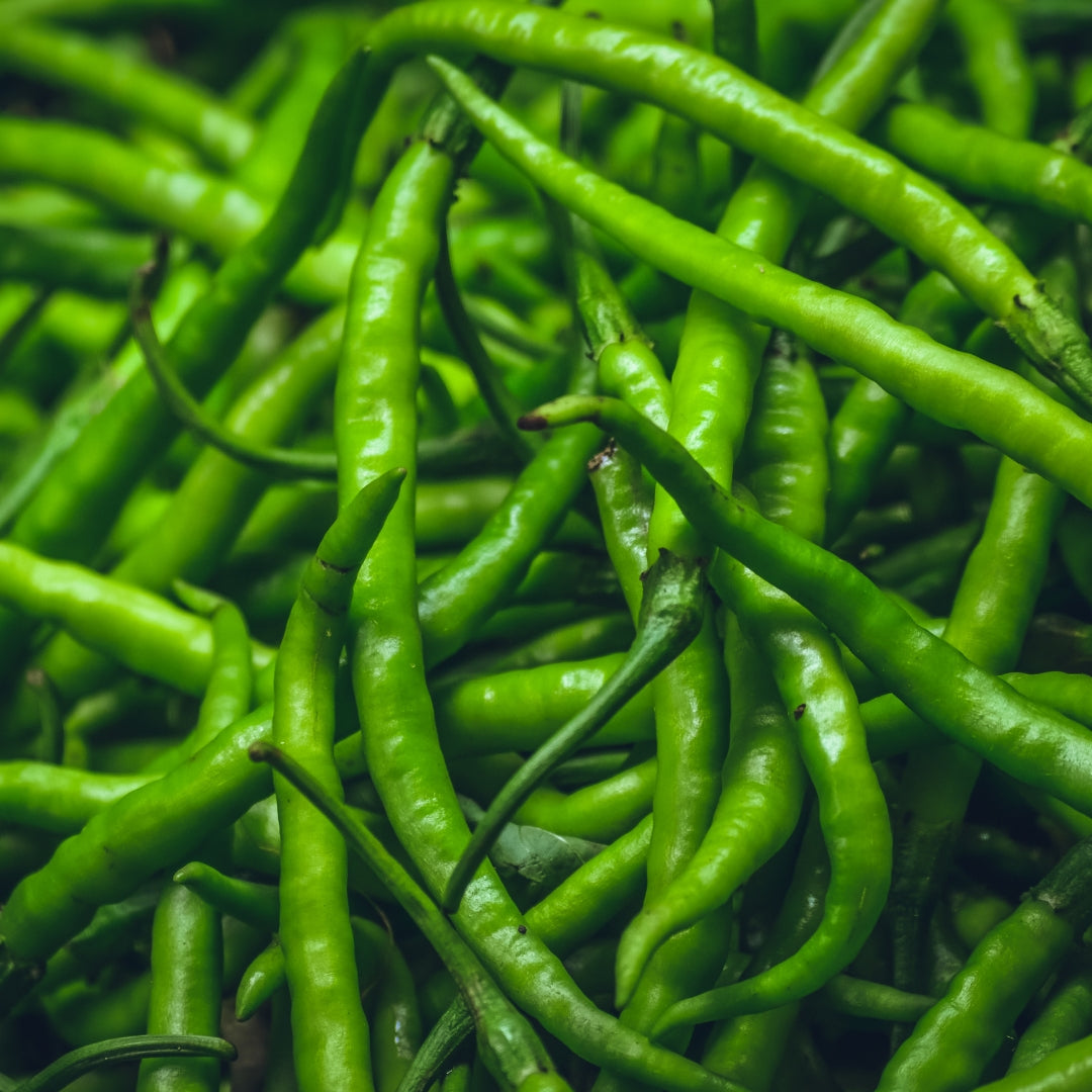 Organic Green Chilli (H. Mirchi)