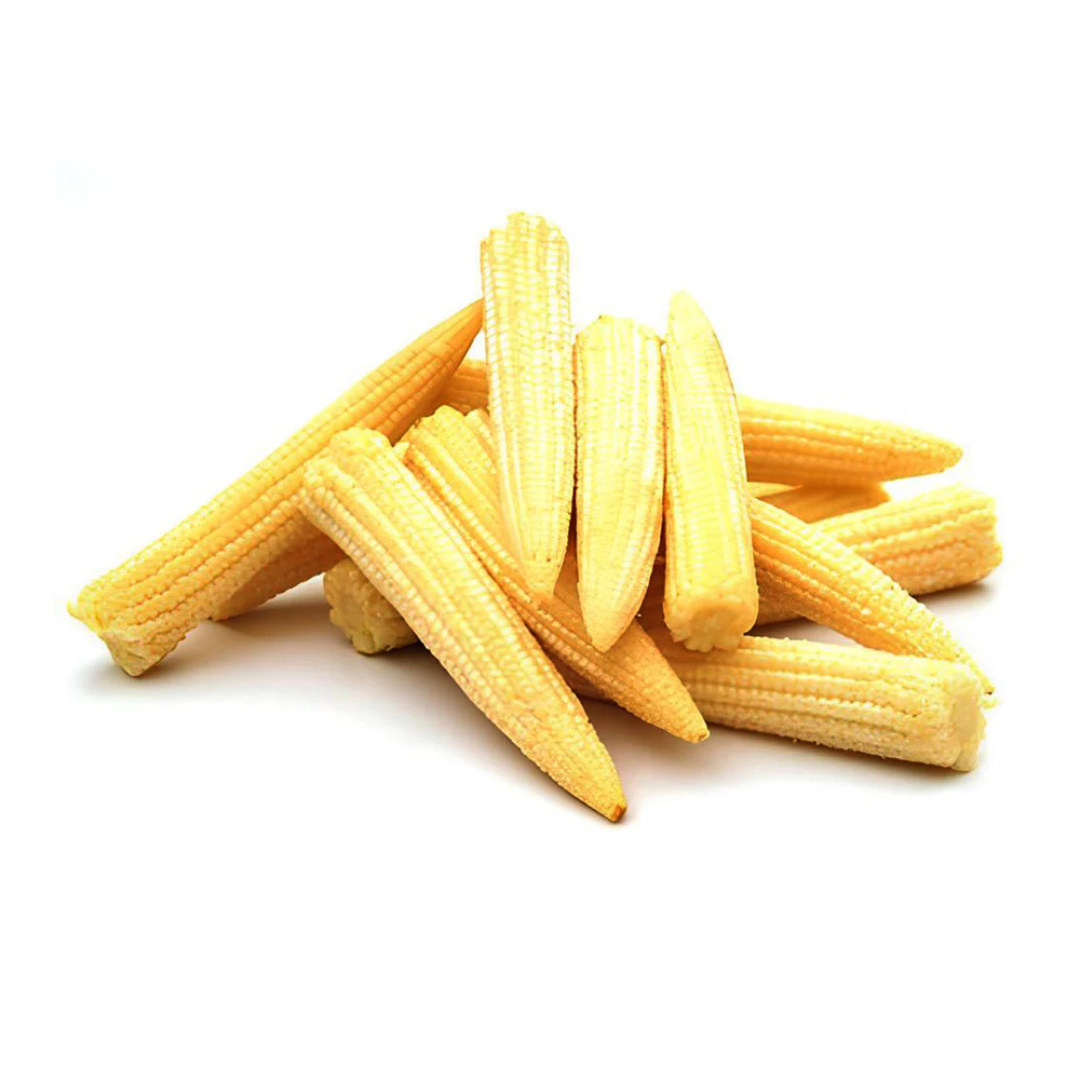 Fresh organic baby corn online stacked neatly for healthy cooking and snacking
