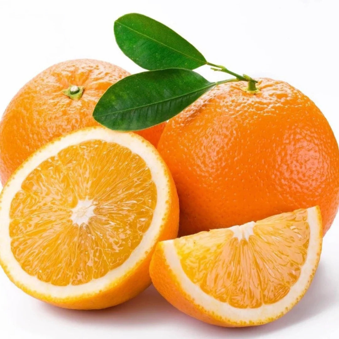 Fresh organic oranges Mumbai with bright orange skin and juicy interior slices
